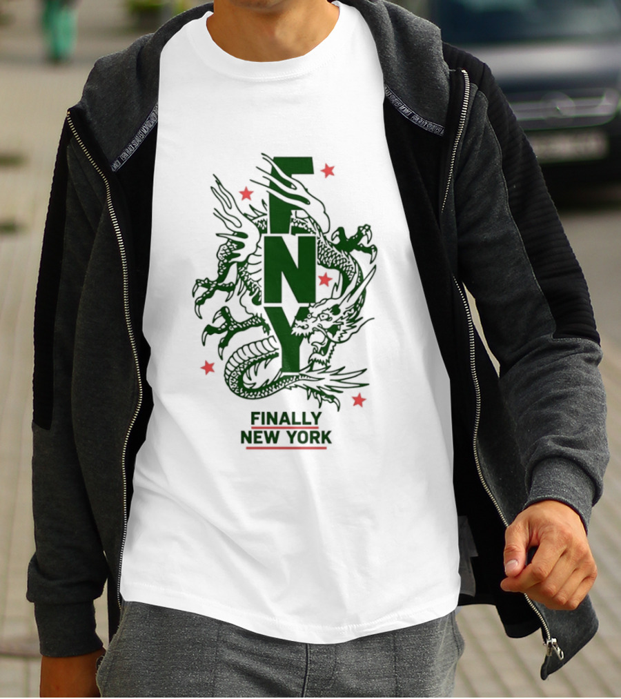 FNY Finally New York Dragon Red Stars Streetwear T-Shirt