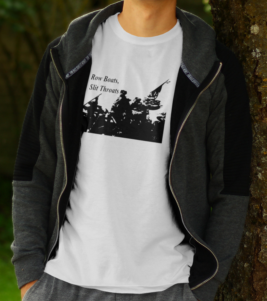 Row Boats Slit Throats Silhouette Revolutionary T-Shirt
