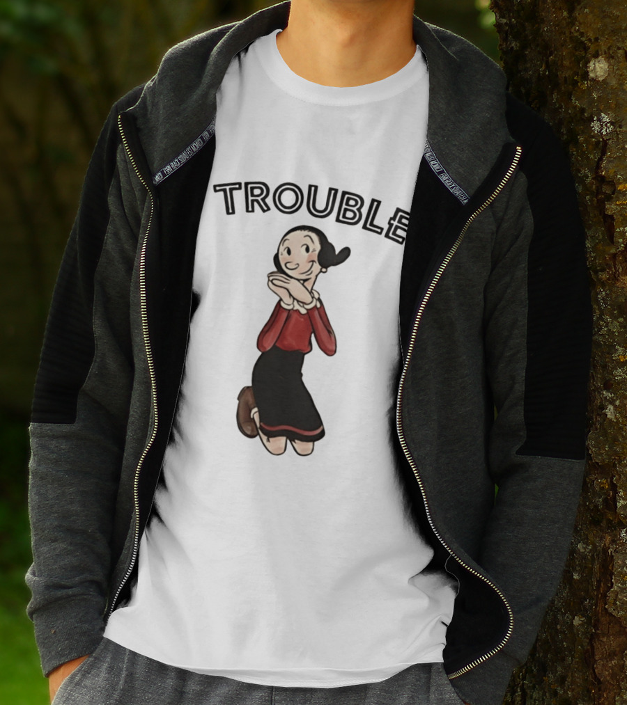 Olive Oyl Trouble Follows Popeye T-Shirt