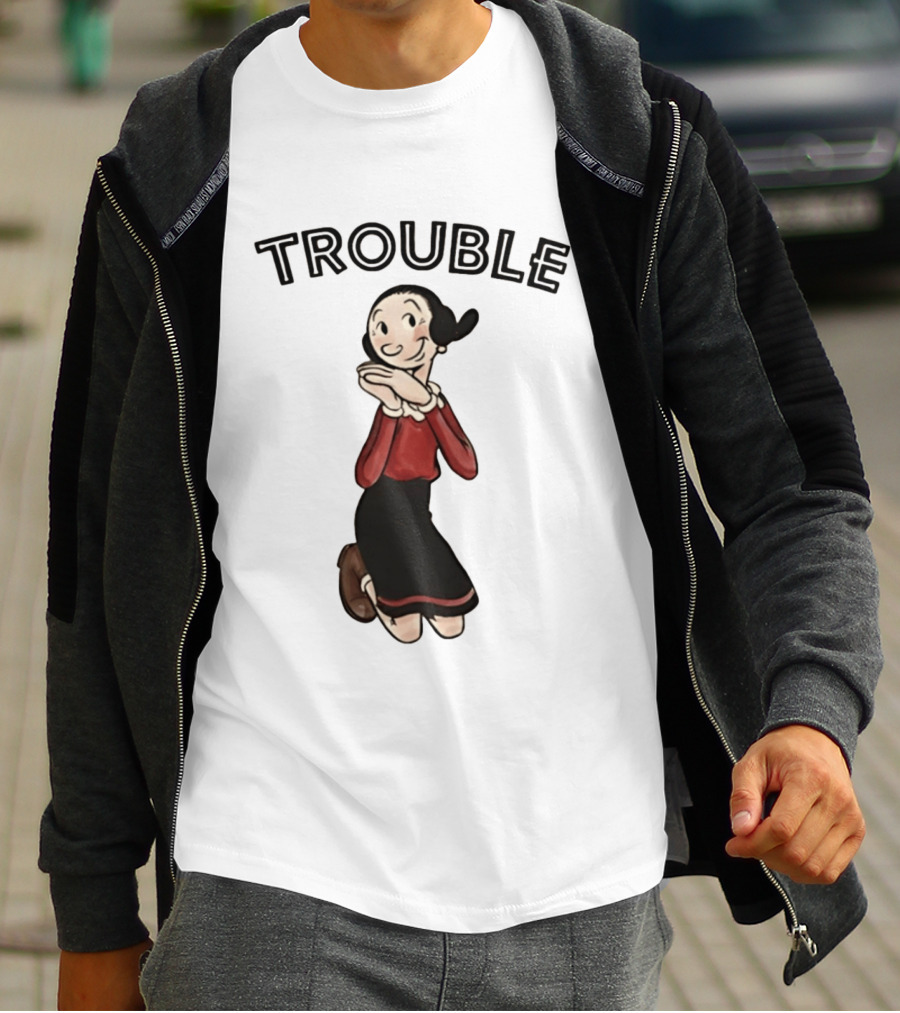 Olive Oyl Trouble Follows Popeye T-Shirt