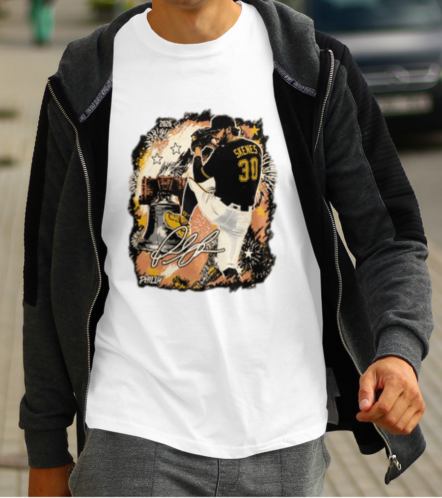 Pittsburgh Pirates Paul Skenes 30 MLB Players All Star Philly Collaboration Liberty Bell Fireworks T-Shirt