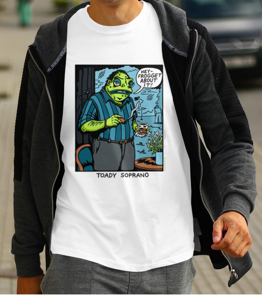 Toady Soprano Hey Frogget About It Killer Acid T-Shirt