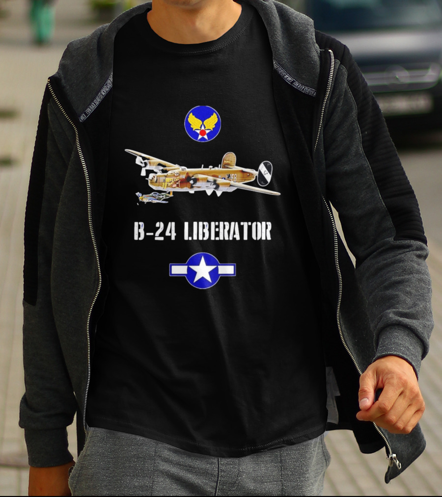 B 24 Liberator Wings Of War Air Force Tactical Escort T-Shirt