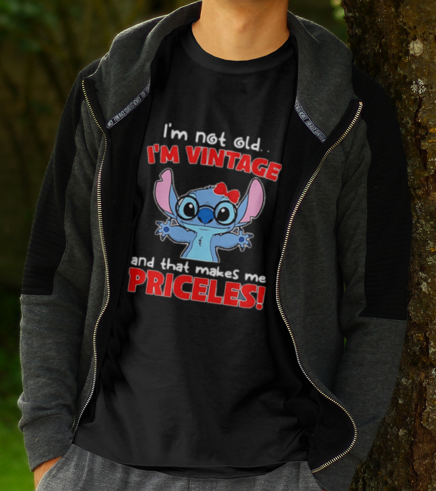 I'm Not Old I'm Vintage Stitch And That Makes Me Priceless T-Shirt
