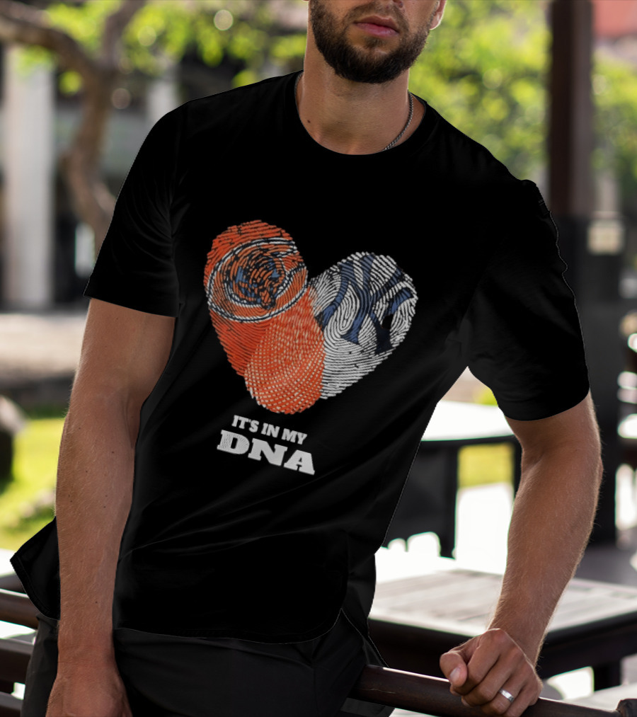 It's In My DNA New York Yankees Baseball Fingerprint Heart T-Shirt