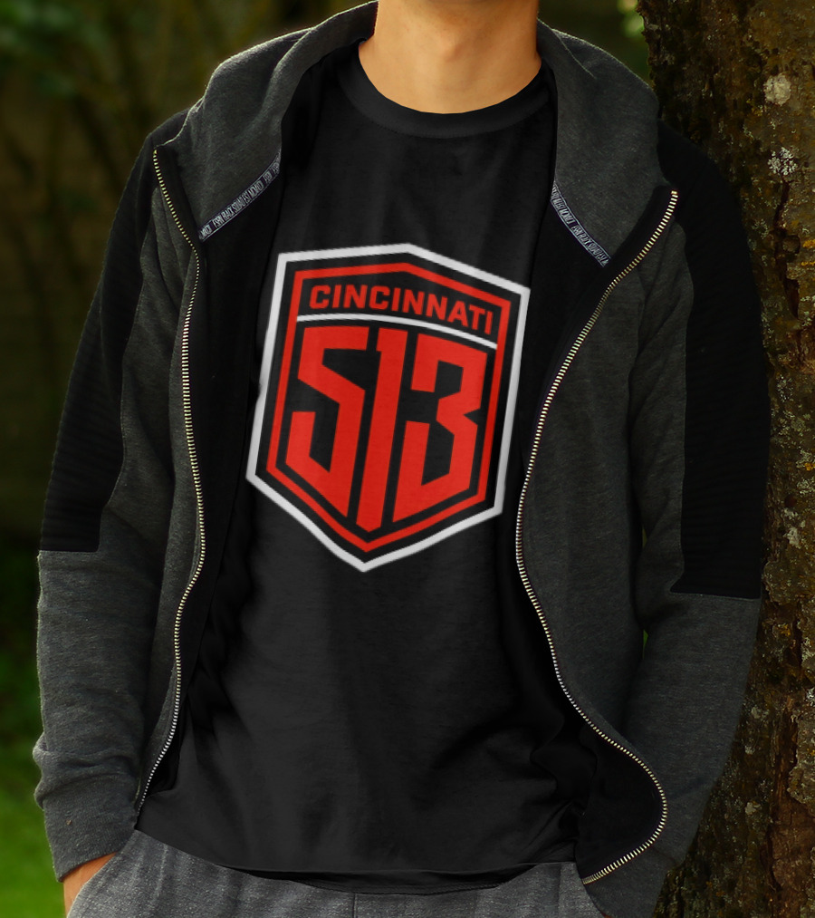 Cincinnati 513 Ohio Shield Area Code T-Shirt
