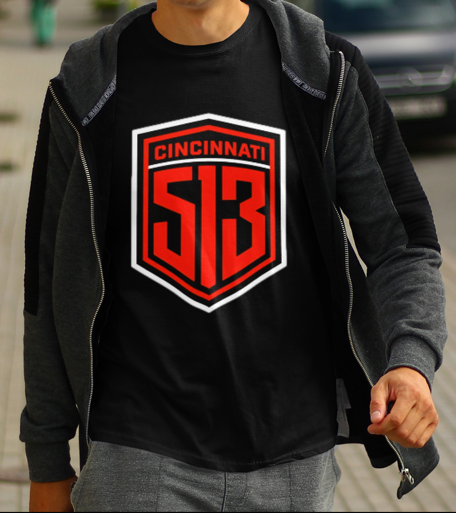 Cincinnati 513 Ohio Shield Area Code T-Shirt