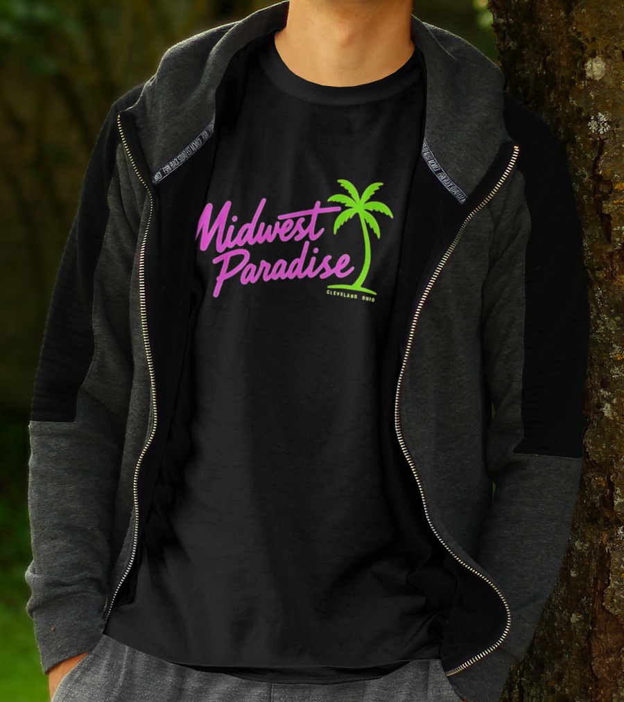 Midwest Paradise Cleveland Ohio Palm Tree T-Shirt