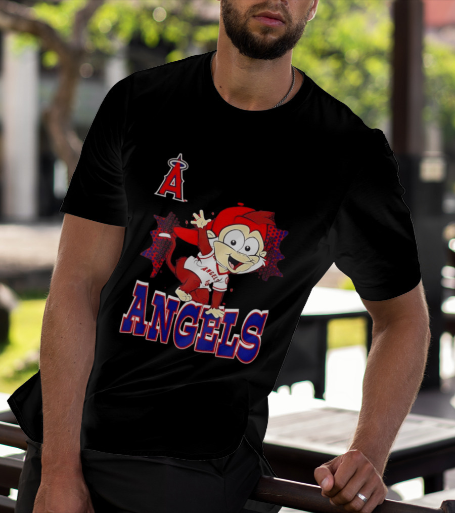 LAA Angels Rally Monkey Waving Hand Classic Sports Fan T-Shirt
