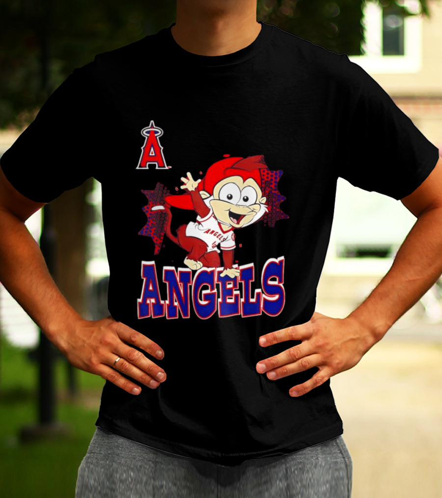 LAA Angels Rally Monkey Waving Hand Classic Sports Fan T-Shirt
