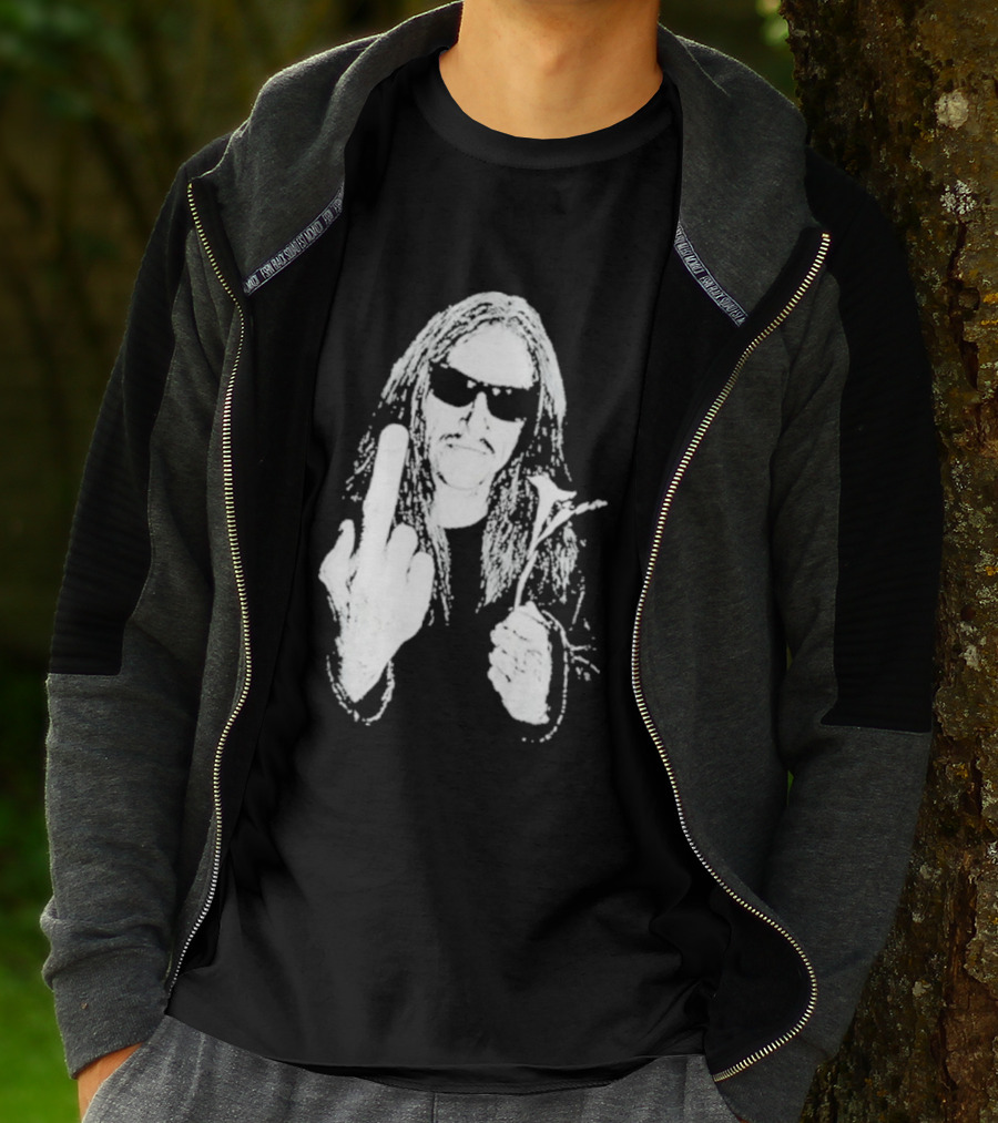 Lemmy Kilmister Middle Finger Flower Motorhead T-Shirt