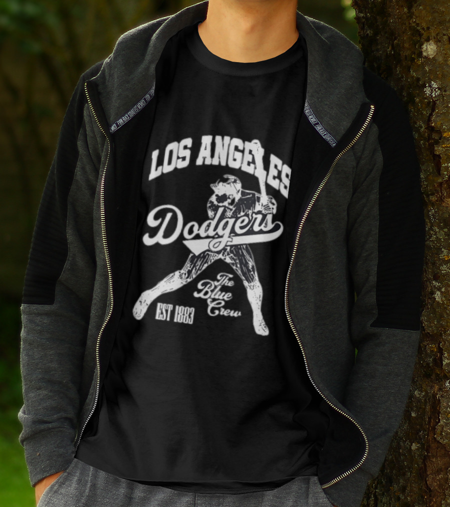 Los Angeles Dodgers The Blue Crew Est 1883 Baseball Player T-Shirt