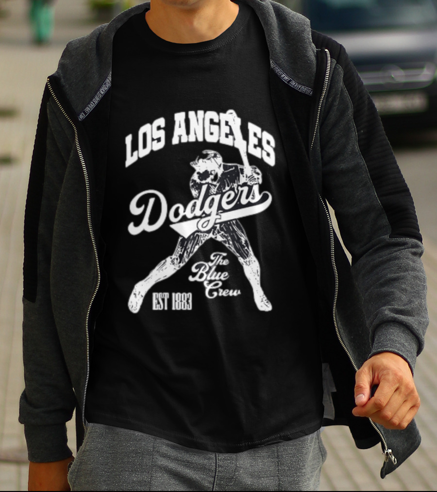 Los Angeles Dodgers The Blue Crew Est 1883 Baseball Player T-Shirt