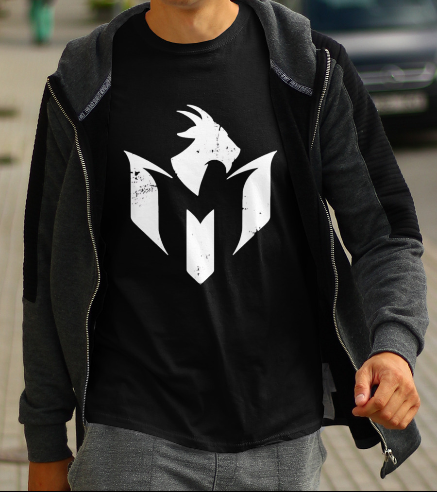 GOAT White Distressed Minimalist Athletic T-Shirt