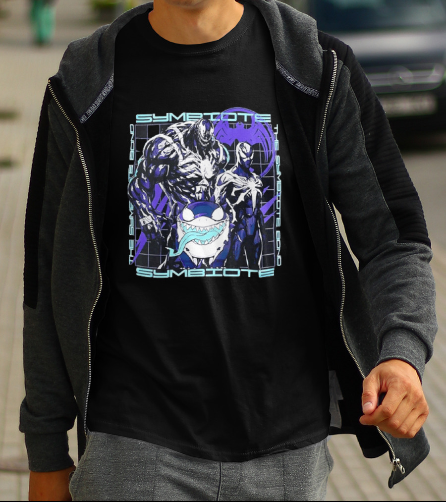 Symbiote Bond Venom Spider Man Villain Heroes Streetwear T-Shirt