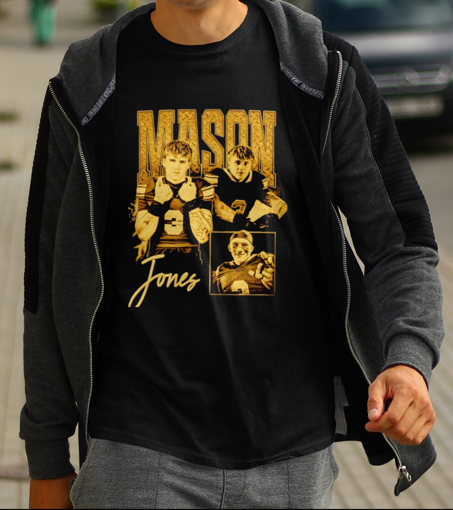 Mason Jones Football Athlete Sports Number 3 Enthusiast Collection T-Shirt