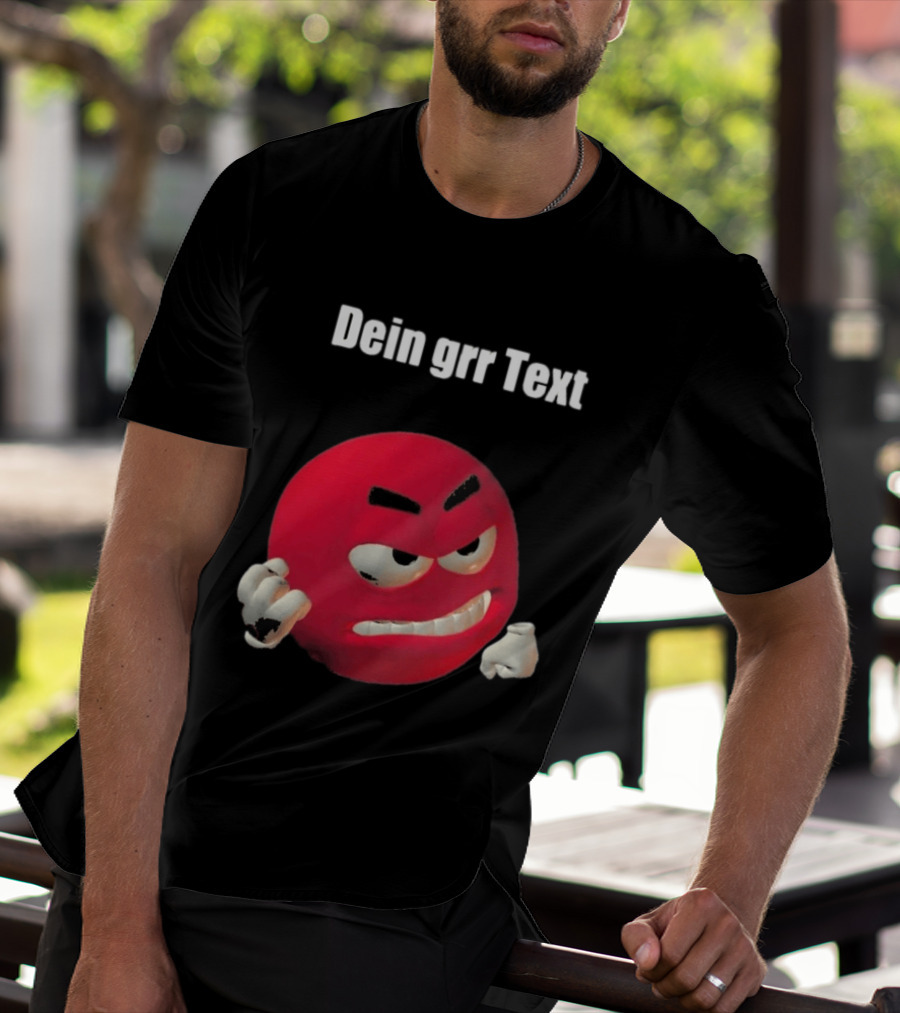 Versager Clothing Dein Personalisierbares Grr Text Red T-Shirt