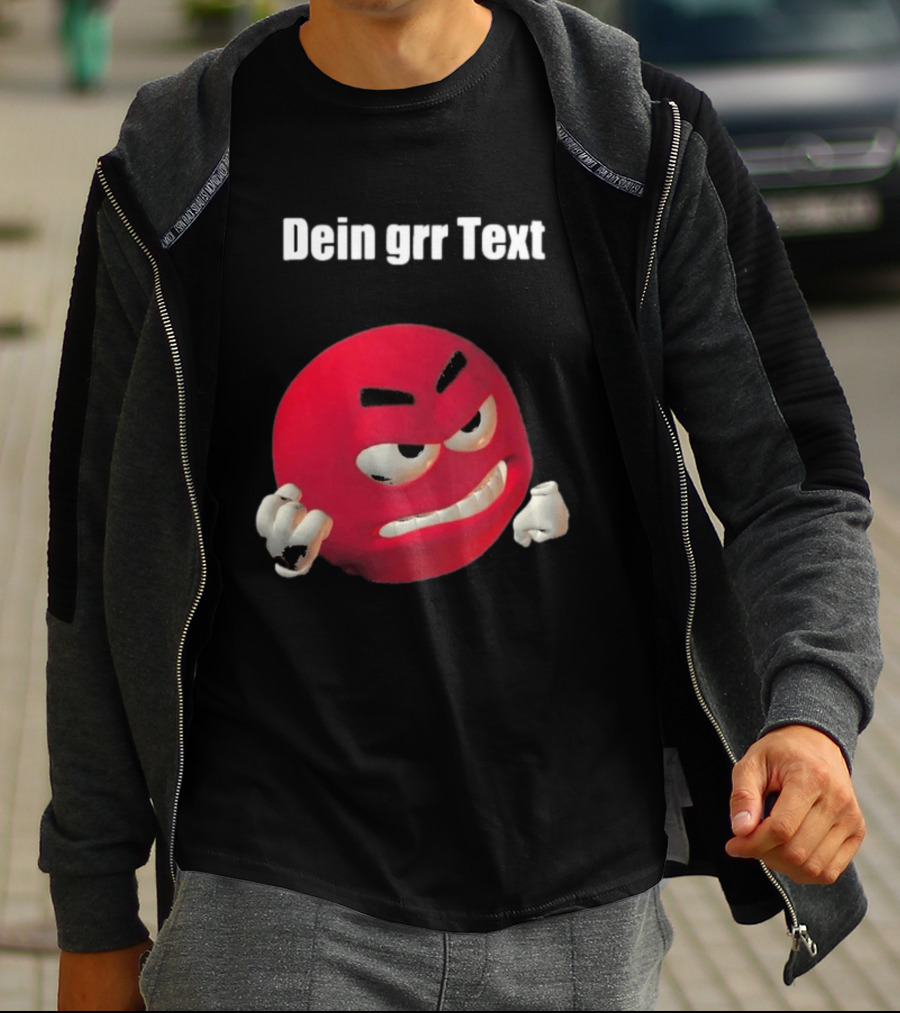 Versager Clothing Dein Personalisierbares Grr Text Red T-Shirt