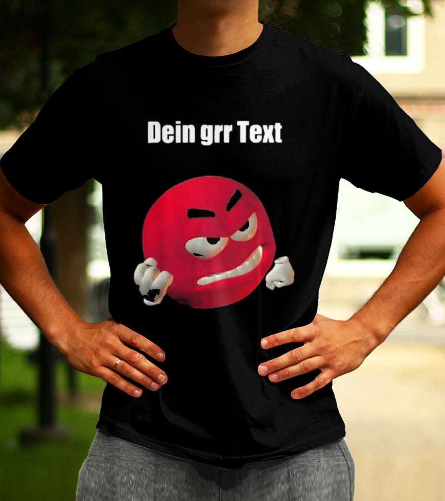 Versager Clothing Dein Personalisierbares Grr Text Red T-Shirt