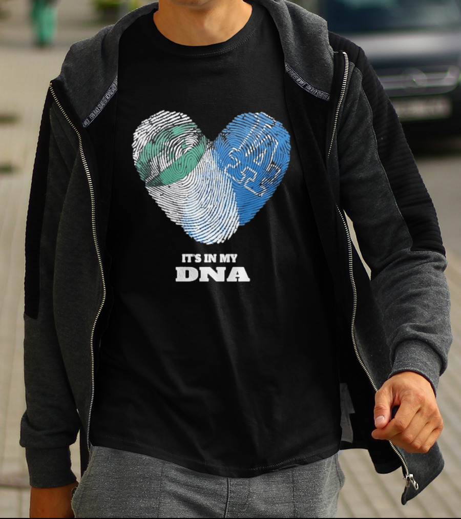 Los Angeles Dodgers It's In My DNA Fingerprint Heart T-Shirt
