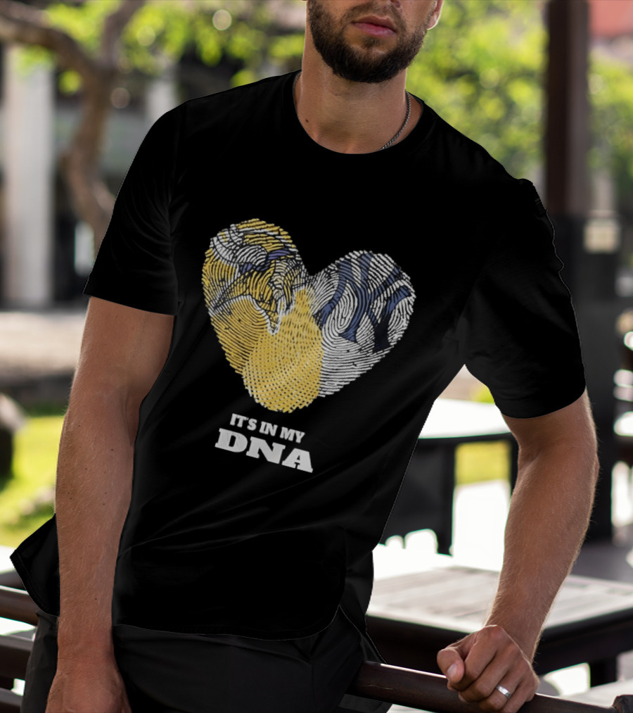 New York Yankees Heart It's In My DNA Fingerprint T-Shirt
