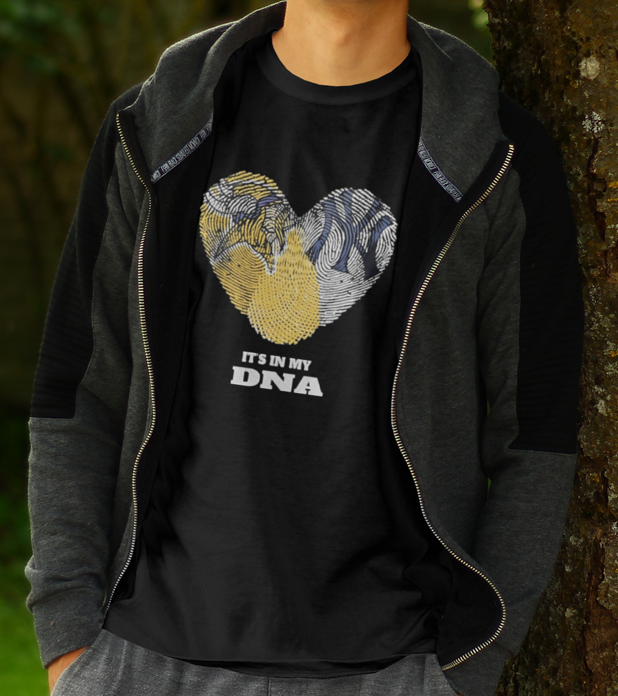 New York Yankees Heart It's In My DNA Fingerprint T-Shirt