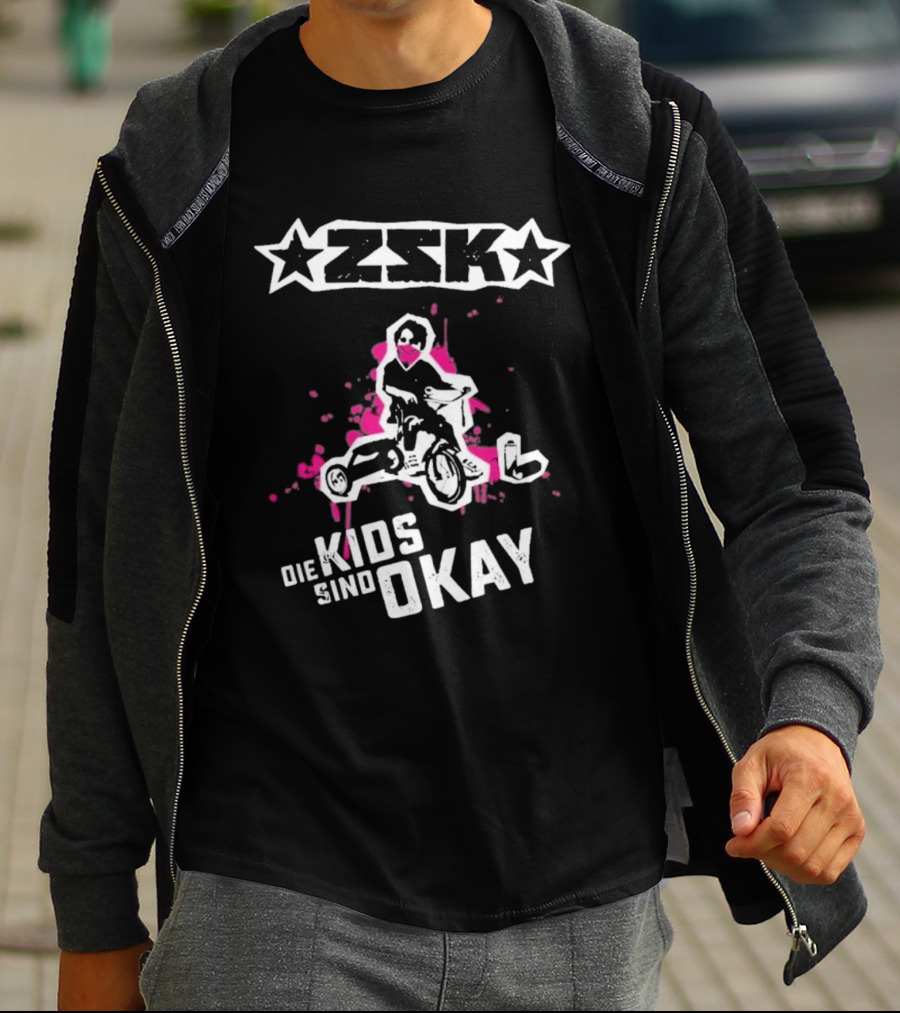 ZSK Die Kids Sind Okay Star Design Pink Splash T-Shirt