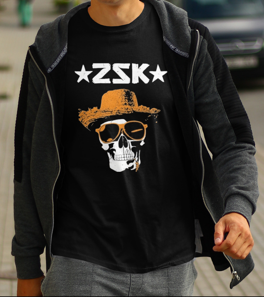 ZSK Skull Hat Sunglasses Iconic Summer Vibe T-Shirt