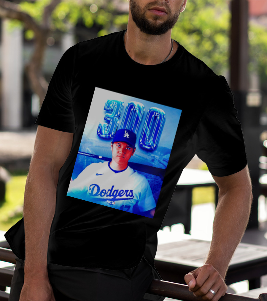Shohei Ohtani 300 Home Runs Milestone Los Angeles Dodgers T-Shirt