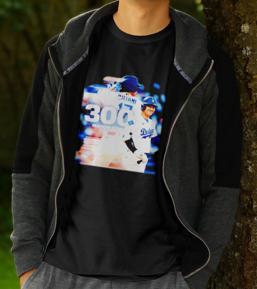 Shohei Ohtani 300 MLB Home Runs Los Angeles Dodgers Milestone Celebration T-Shirt