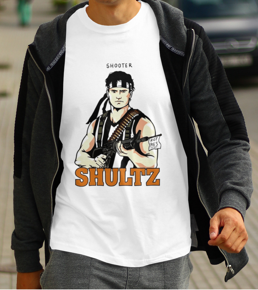 Shooter Shultz Hot Pies Rambo Movie T-Shirt