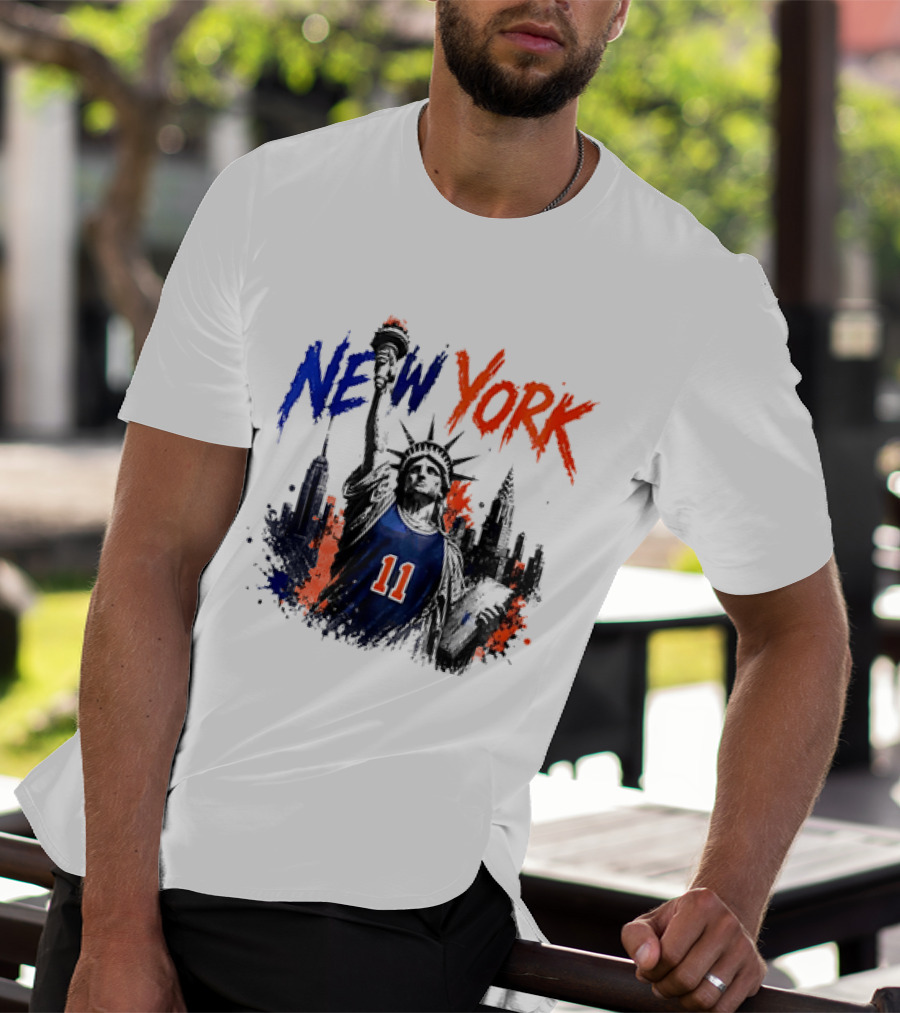 New York Statue Of Liberty Knicks Jersey City Skyline 11 T-Shirt