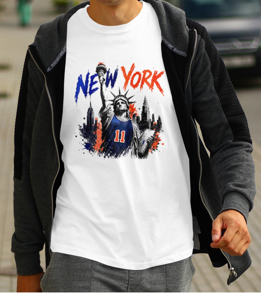 New York Statue Of Liberty Knicks Jersey City Skyline 11 T-Shirt