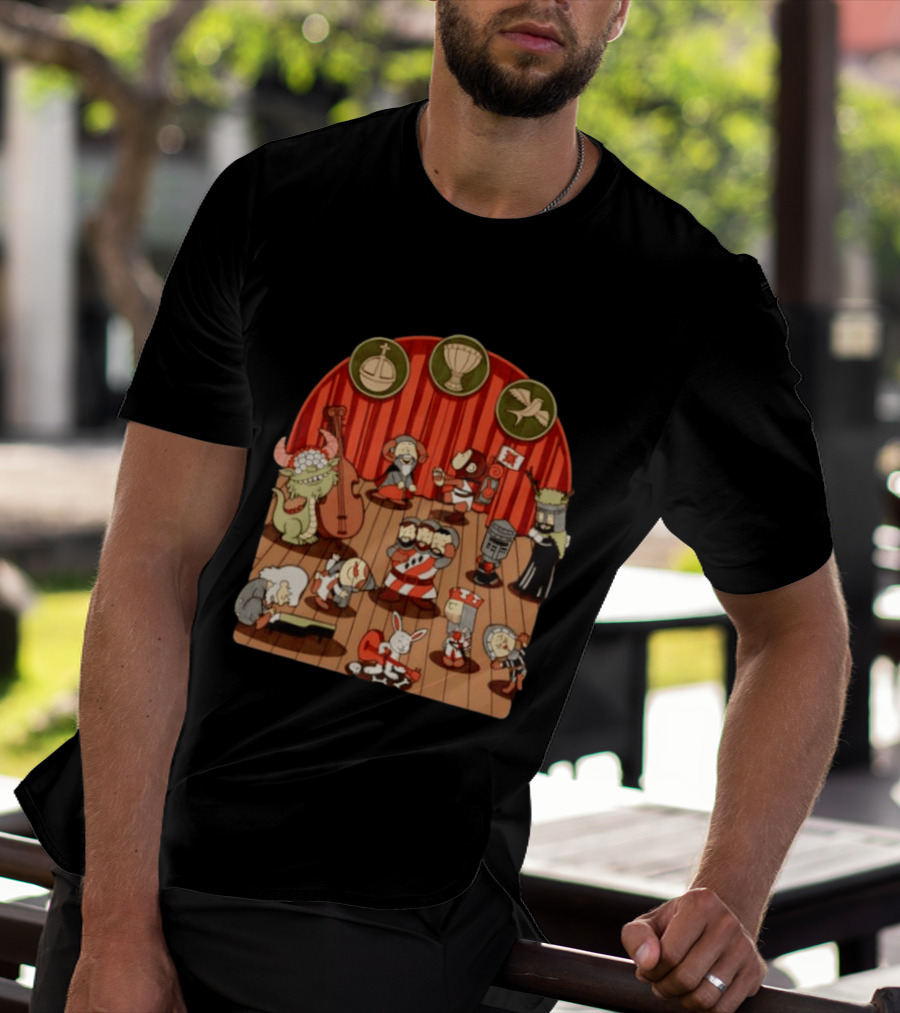 British Comedy Cartoon Characters Dancing On Stage T-Shirt