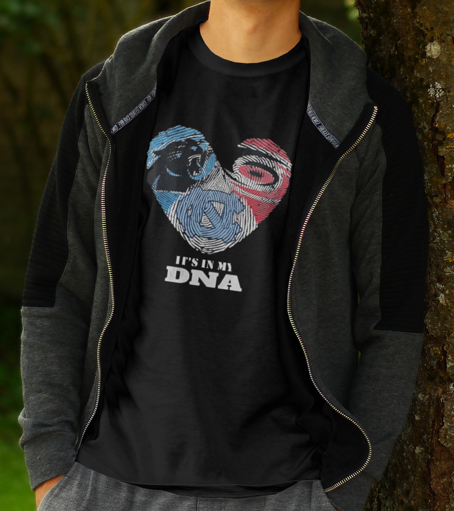 Carolina Panthers UNC Tar Heels Heart It's In My DNA T-Shirt