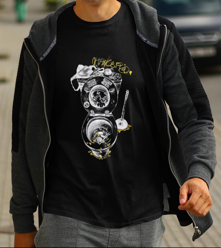 Chanceas Devil In Toilet With Camera Not On This Earth Plunger Scene T-Shirt