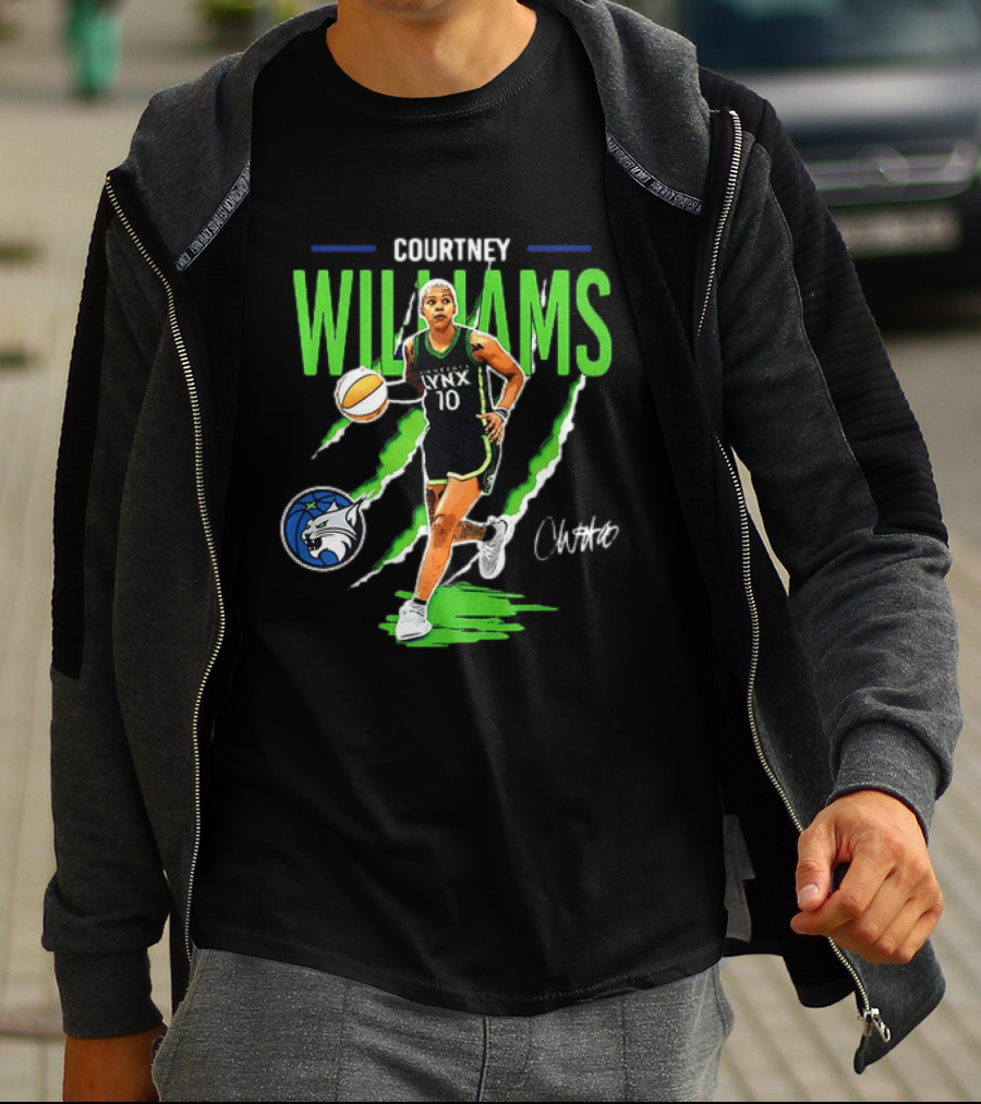 Courtney Williams Minnesota Lynx WNBA Basketball Player Number 10 Iconic Team T-Shirt