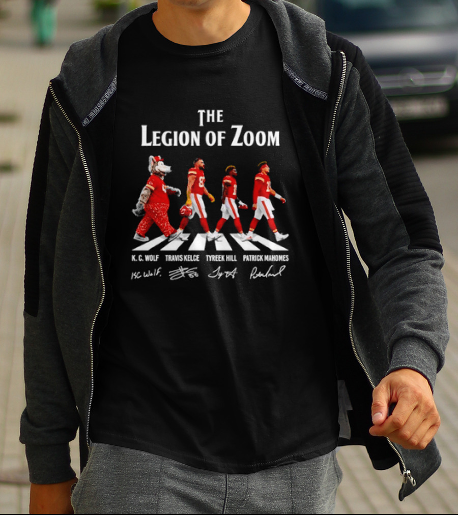 Kansas City Chiefs The Legion Of Zoom KC Wolf Travis Kelce Tyreek Hill Patrick Mahomes T-Shirt
