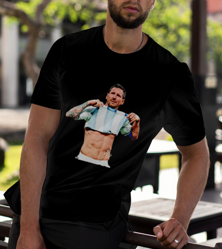 Lionel Messi Celebrates Argentina Soccer Triumph T-Shirt