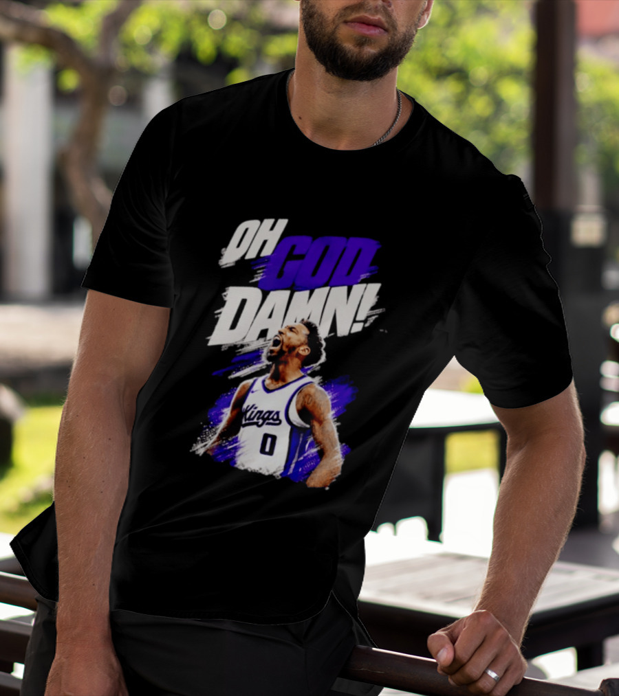 Malik Monk Oh God Damn Sacramento Kings 0 Jersey Celebration T-Shirt