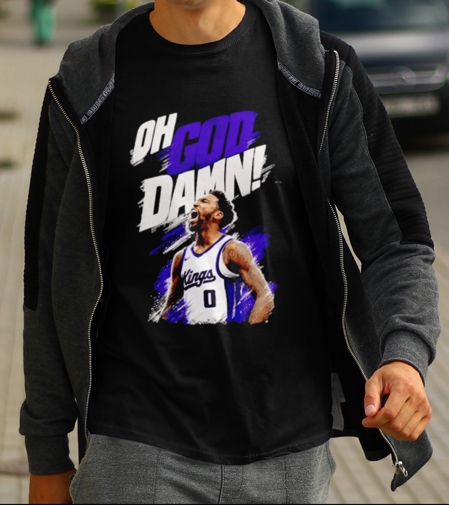 Malik Monk Oh God Damn Sacramento Kings 0 Jersey Celebration T-Shirt
