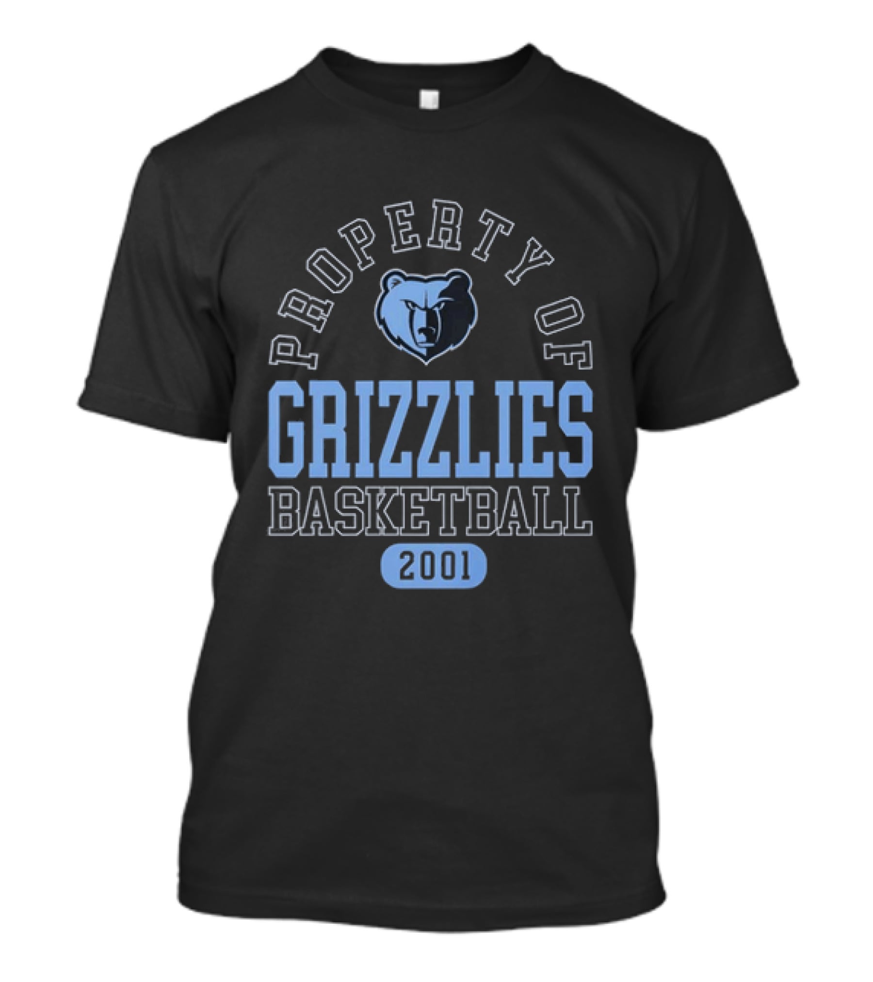 Property Of Grizzlies Basketball 2001 Memphis Grizzlies Bear T-Shirt
