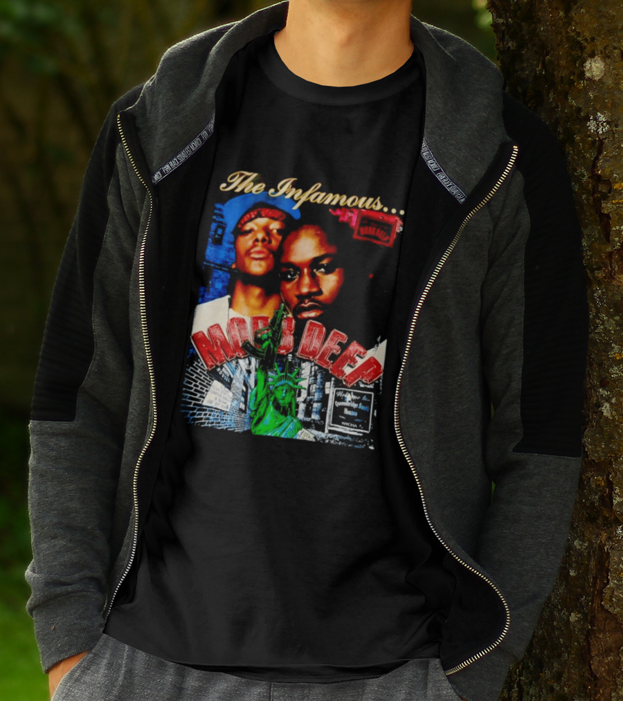 The Infamous Mobb Deep Havoc Prodigy Queensbridge South Houses New York City Statue Of Liberty T-Shirt