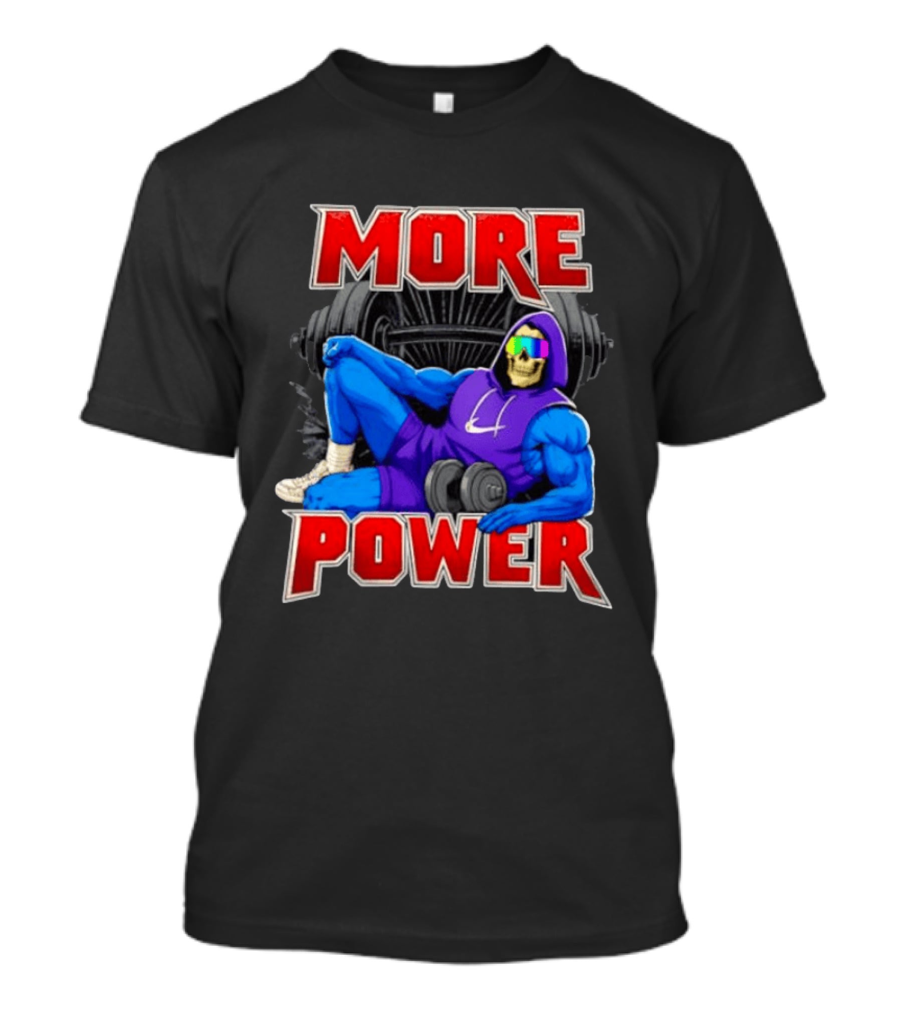 More Power Skeletor Masters Of The Universe Muscle Workout T-Shirt
