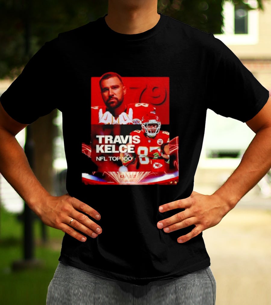 Travis Kelce Kansas City Chiefs NFL Top 100 87 T-Shirt