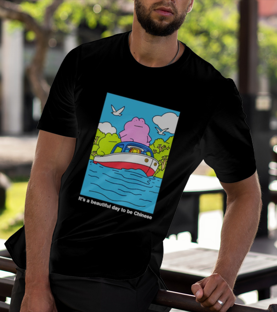 It's A Beautiful Day To Be Chinese Frog On A Boat T-Shirt