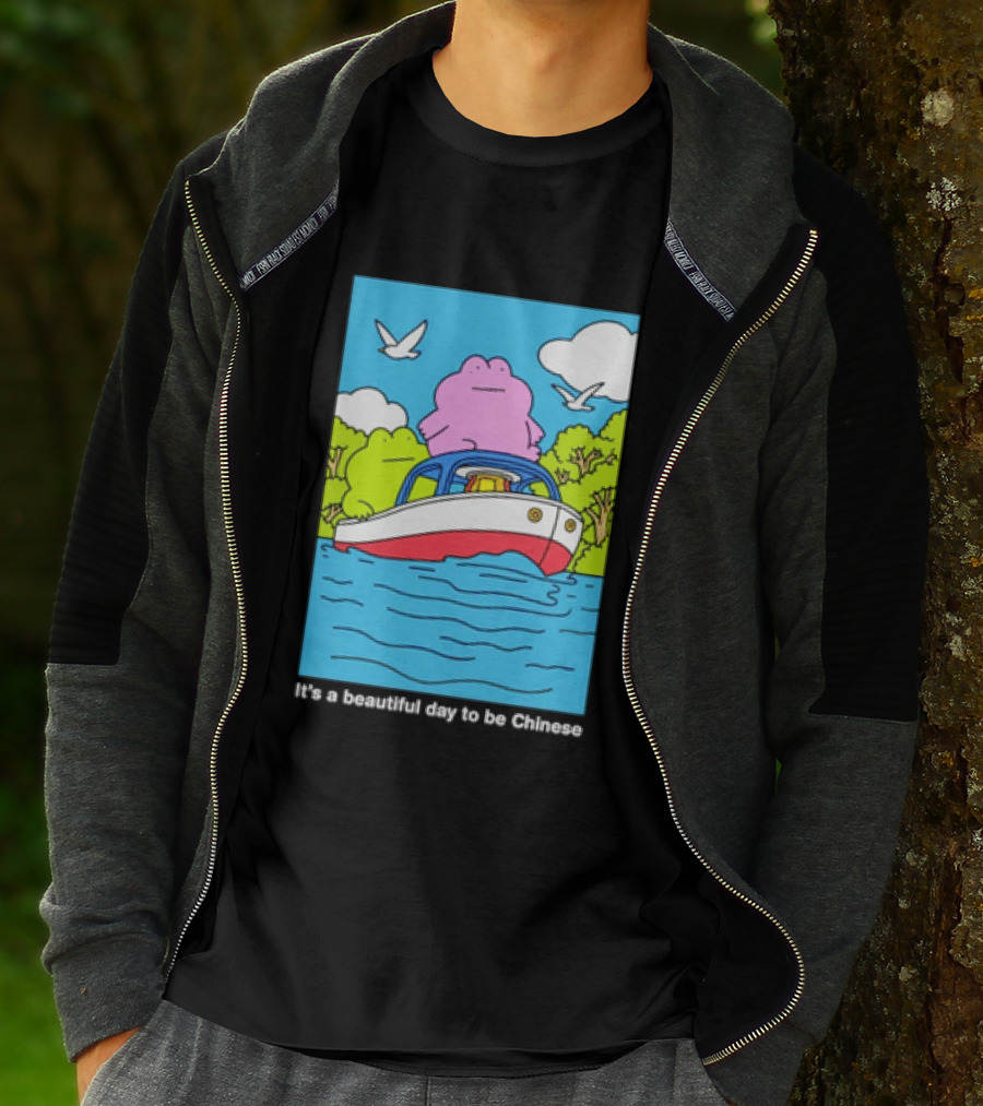 It's A Beautiful Day To Be Chinese Frog On A Boat T-Shirt