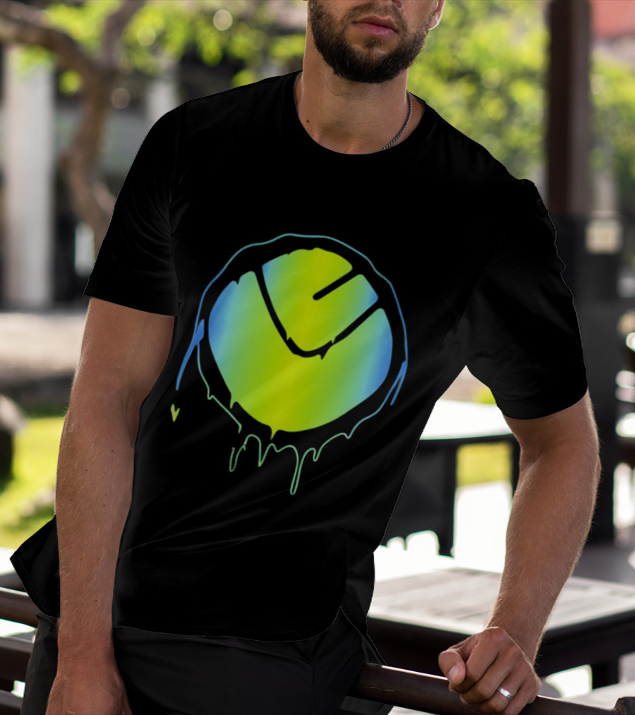 Vibrant Yellow Green Dripping T-Shirt