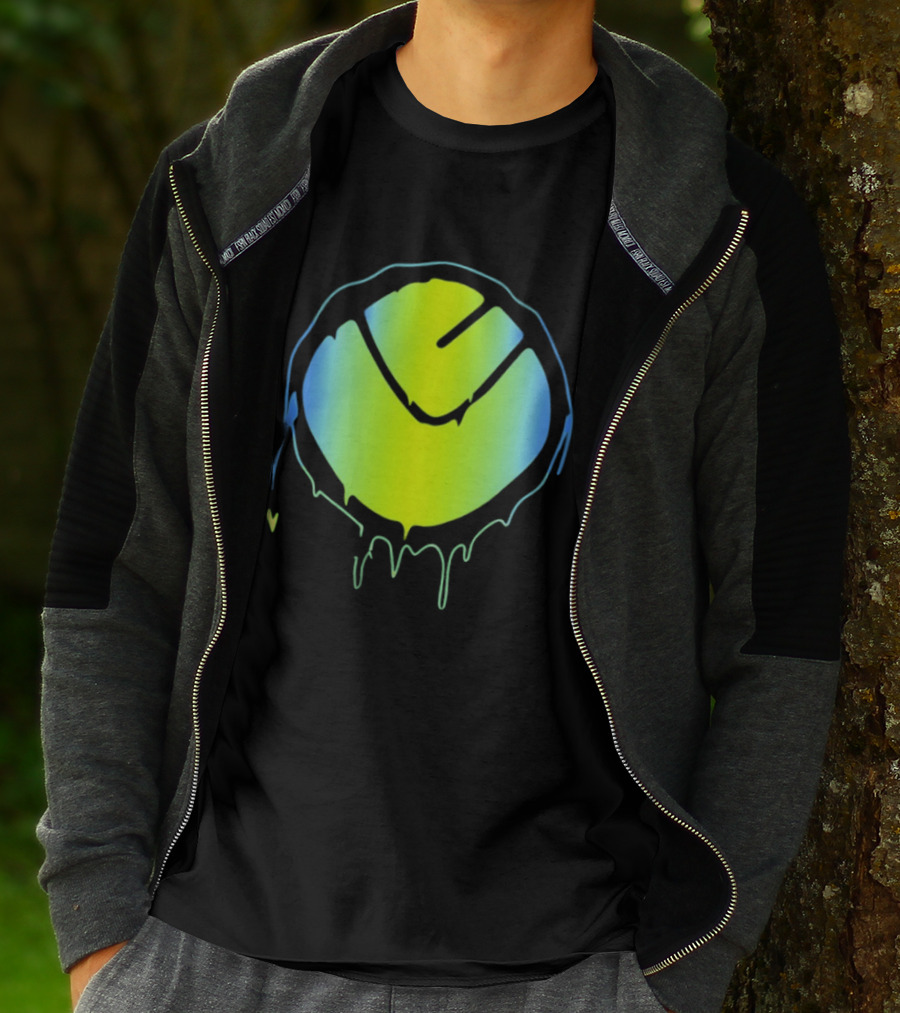 Vibrant Yellow Green Dripping T-Shirt