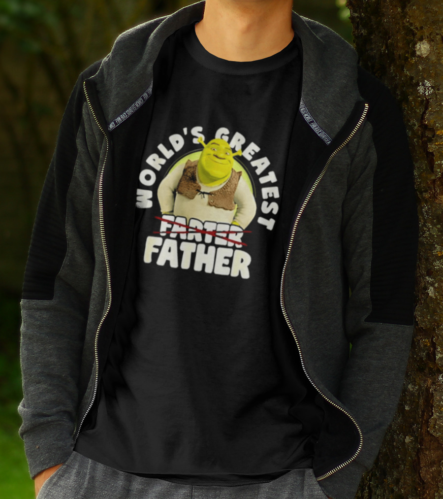 World's Greatest Farter Father Shrek Cartoon T-Shirt